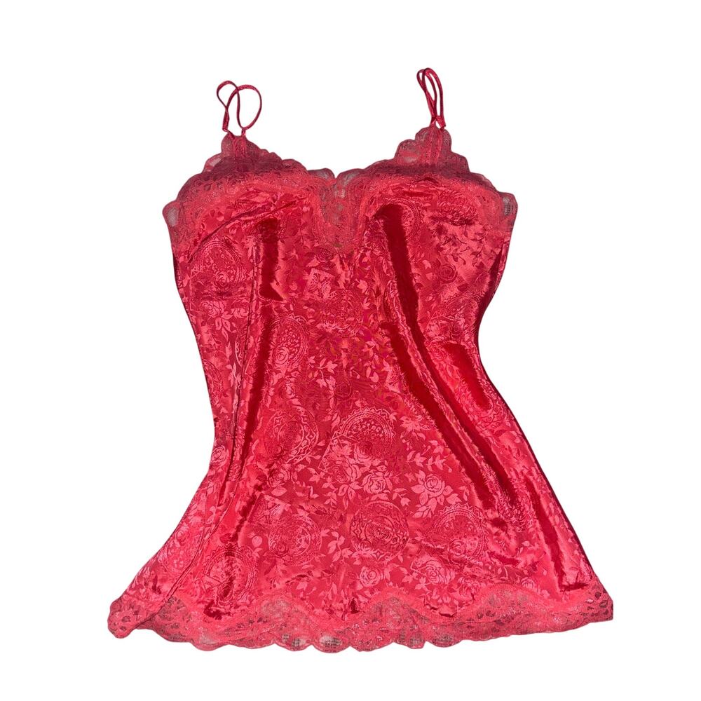 Victorias Secret Gold Label Paisley Print Lace Slip Size S